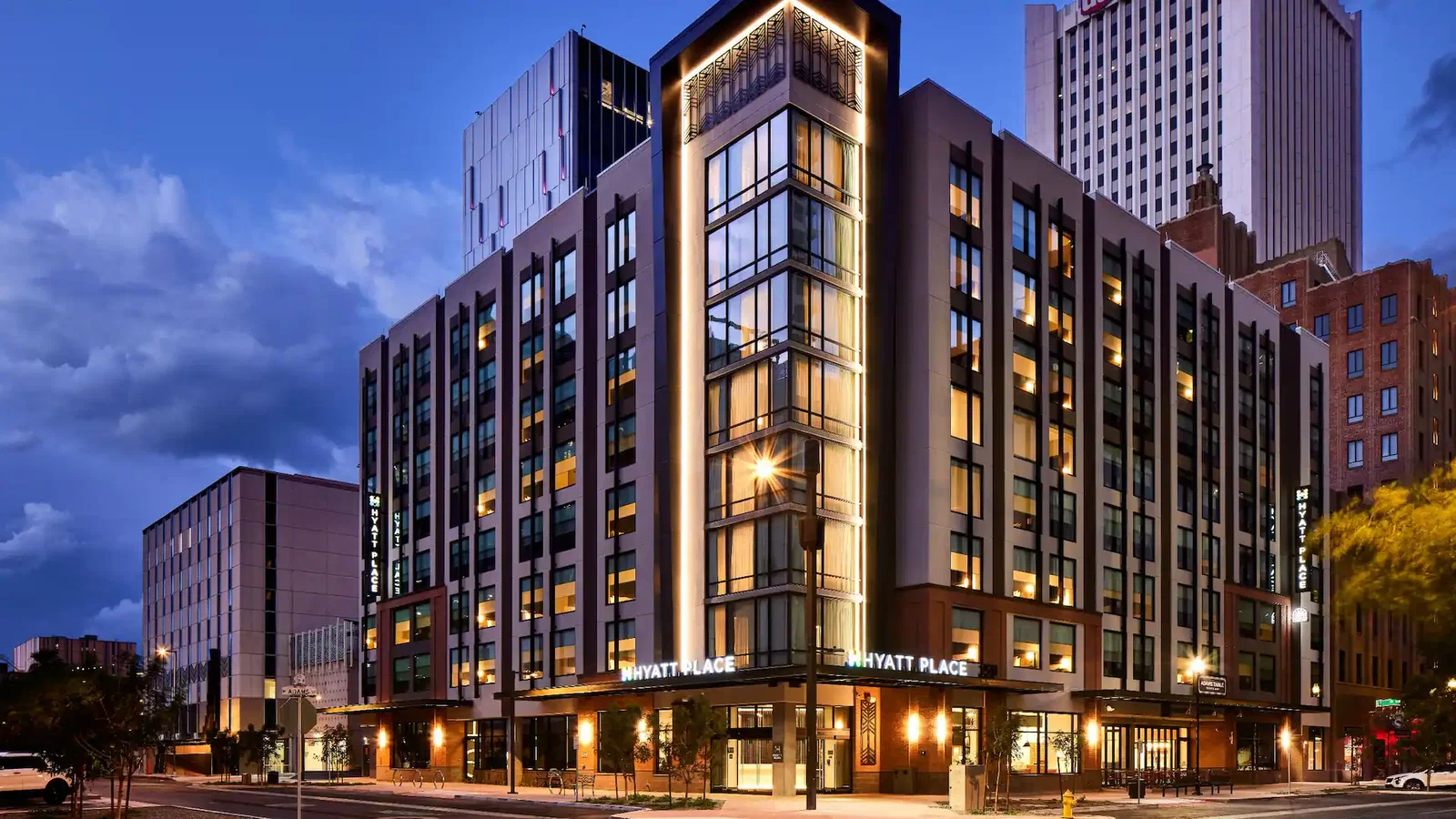 Outside view of the The Hyatt hotel in Phoenix