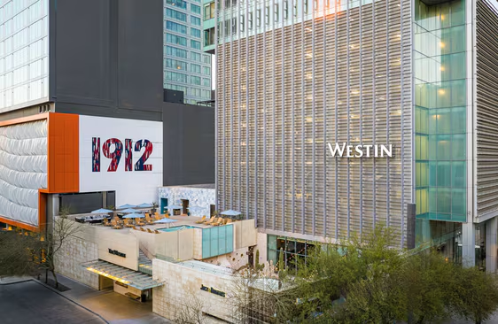 Outside view of the The Westin hotel in Phoenix